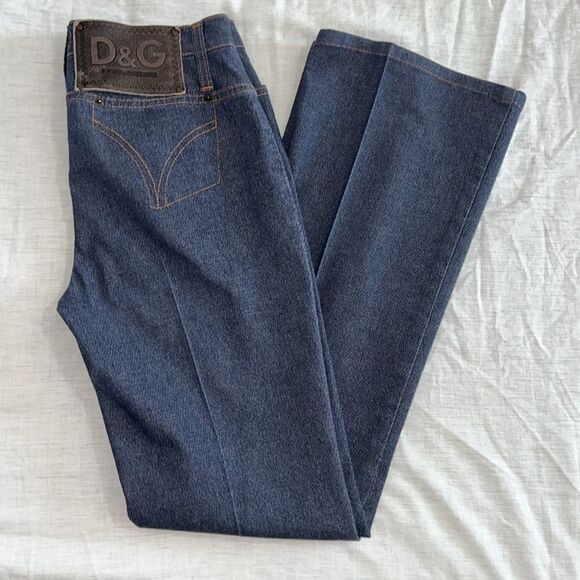 Dolce & Gabanna Straight Flare Jeans Retro Western 70s Y2K Size 26 low rise - Picture 1 of 14